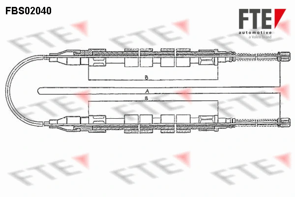 Cable Pull, parking brake (FBS02040)