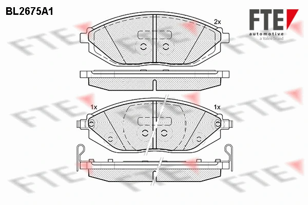 Brake Pad Set, disc brake (BL2675A1)