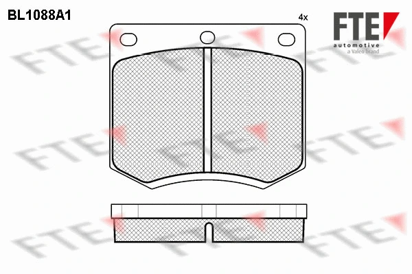 Brake Pad Set, disc brake (BL1088A1)