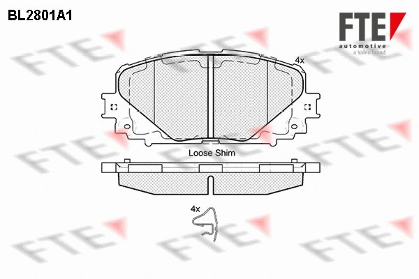 Brake Pad Set, disc brake (BL2801A1)