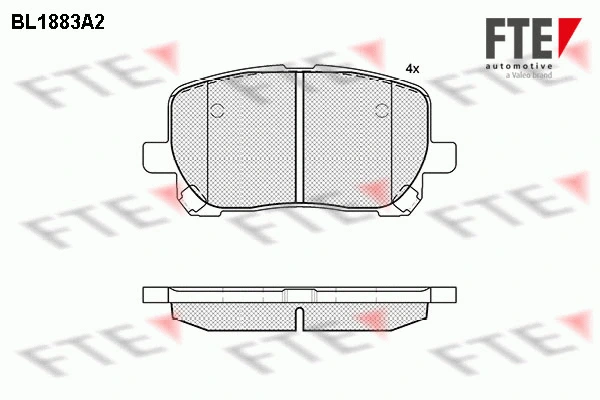 Brake Pad Set, disc brake (BL1883A2)
