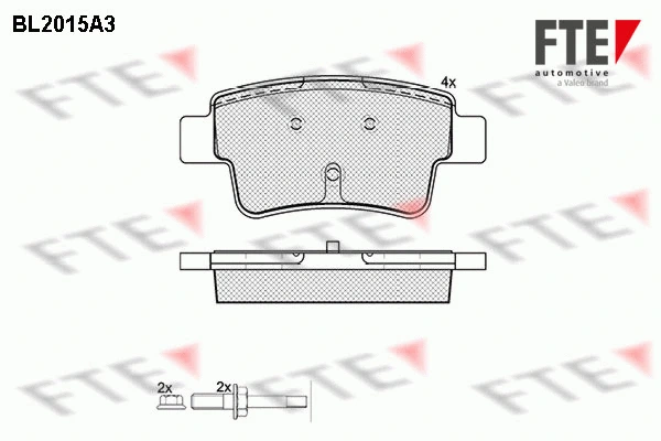 Brake Pad Set, disc brake (BL2015A3)