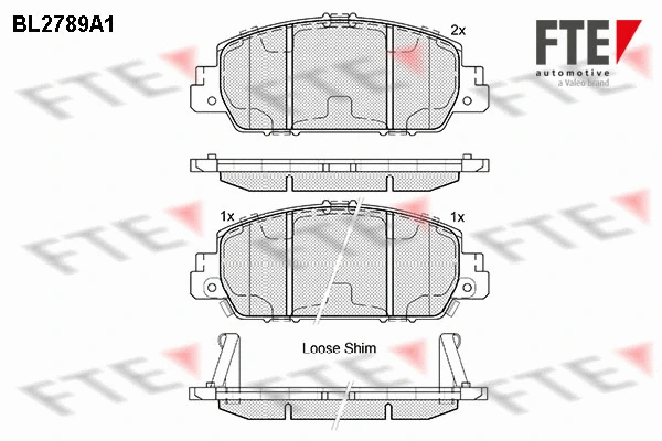 Brake Pad Set, disc brake (BL2789A1)