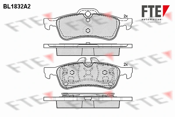 Brake Pad Set, disc brake (BL1832A2)