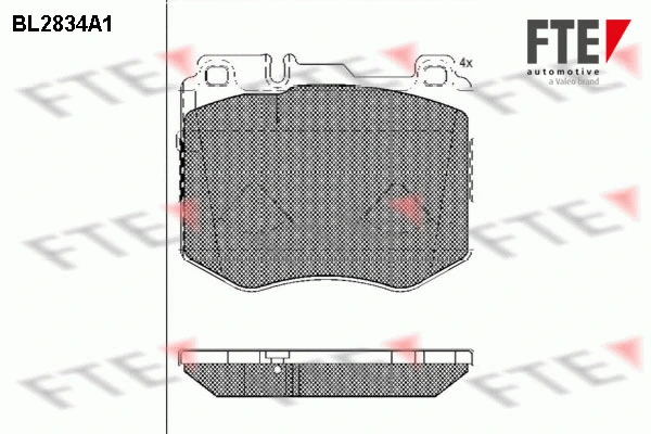 Brake Pad Set, disc brake (BL2834A1)