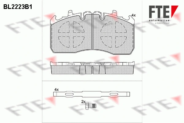 Brake Pad Set, disc brake (BL2223B1)