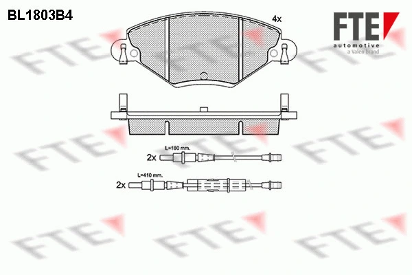 Brake Pad Set, disc brake (BL1803B4)