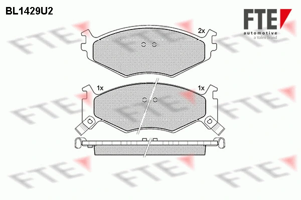 Brake Pad Set, disc brake (BL1429U2)