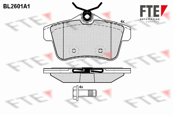 Brake Pad Set, disc brake (BL2601A1)