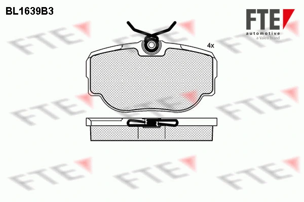 Brake Pad Set, disc brake (BL1639B3)