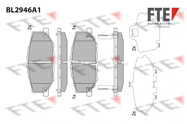 Brake Pad Set, disc brake (BL2946A1)