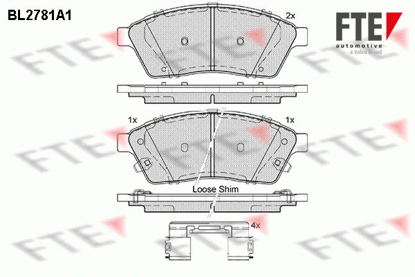 Brake Pad Set, disc brake (BL2781A1)