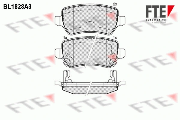 Brake Pad Set, disc brake (BL1828A3)