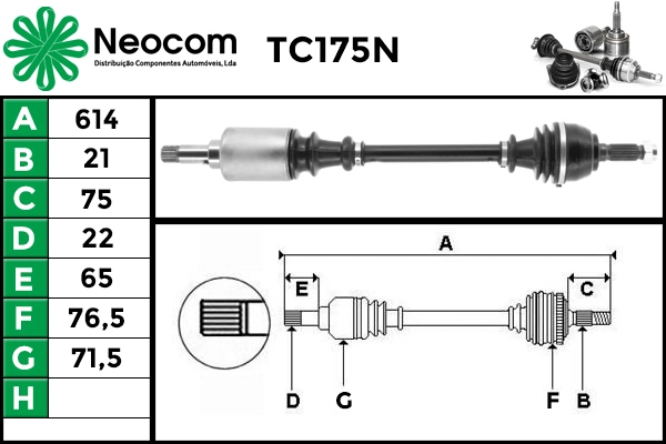 Drive Shaft (TC175N)