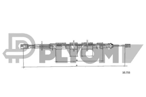 Cable Pull, parking brake (P763003)