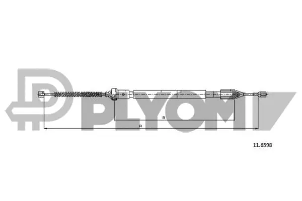 Cable Pull, parking brake (P028366)