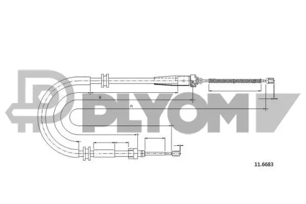 Cable Pull, parking brake (P028481)