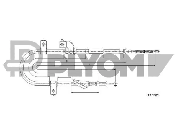 Cable Pull, parking brake (P762623)
