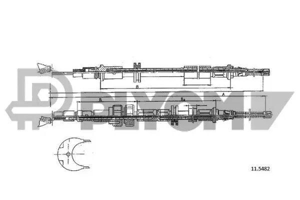 Cable Pull, parking brake (P761384)