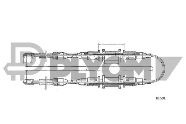 Cable Pull, parking brake (P761960)