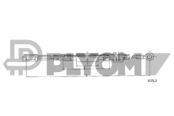 Cable Pull, parking brake (P761078)
