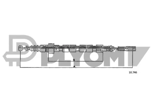 Cable Pull, parking brake (P763009)