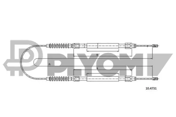 Cable Pull, parking brake (P761033)