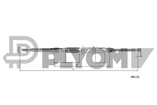 Cable Pull, parking brake (P018979)