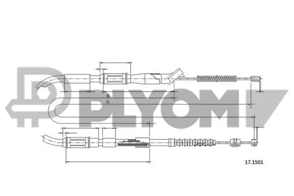 Cable Pull, parking brake (P762755)