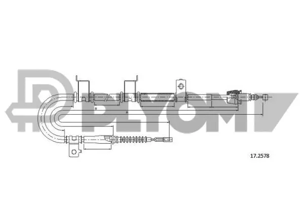 Cable Pull, parking brake (P761570)