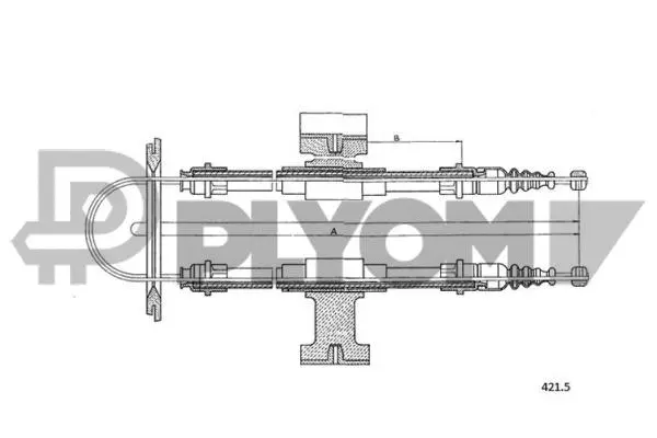 Cable Pull, parking brake (P761647)