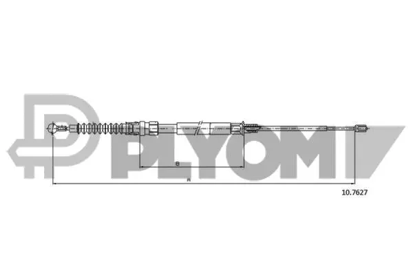 Cable Pull, parking brake (P763050)
