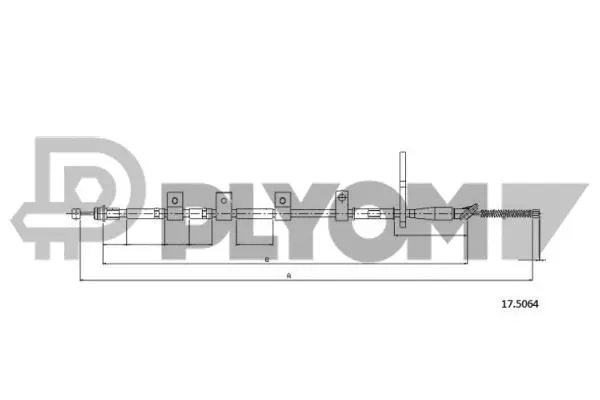 Cable Pull, parking brake (P708109)