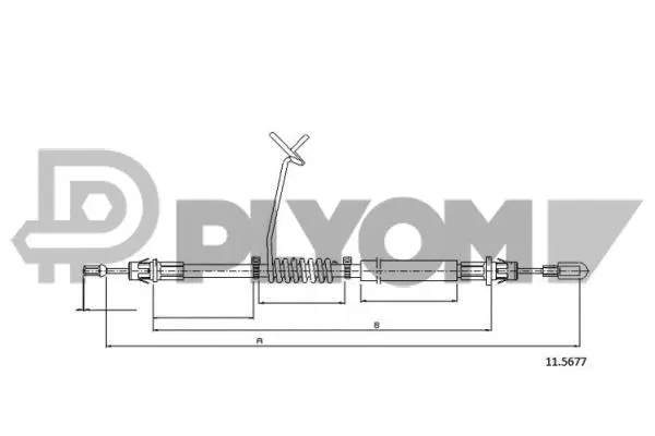 Cable Pull, parking brake (P761457)