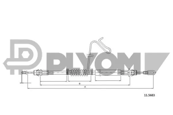Cable Pull, parking brake (P761449)