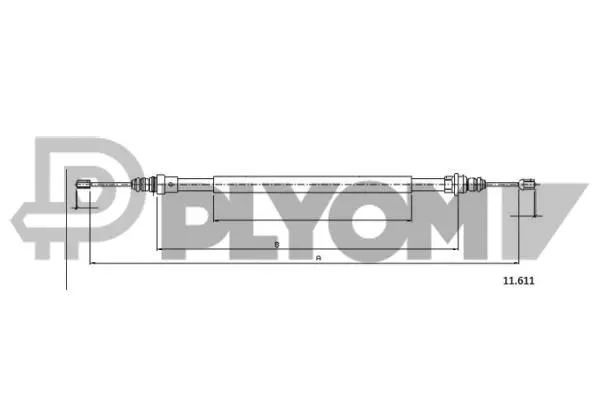 Cable Pull, parking brake (P762210)
