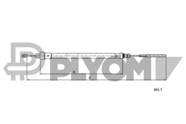 Cable Pull Set, parking brake (P038497)