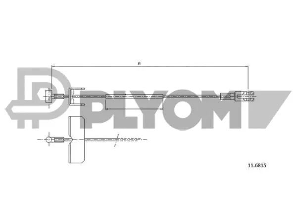 Cable Pull, parking brake (P761881)