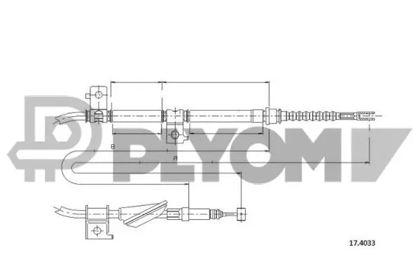 Cable Pull, parking brake (P761517)