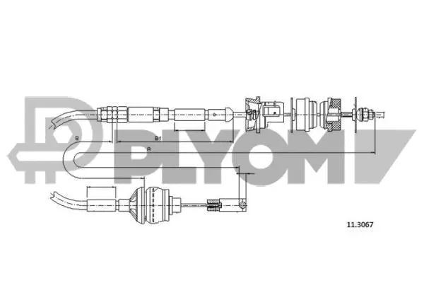 Cable Pull, clutch control (P038221)