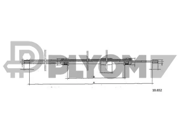 Cable Pull, parking brake (P762349)