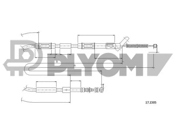 Cable Pull, parking brake (P762757)