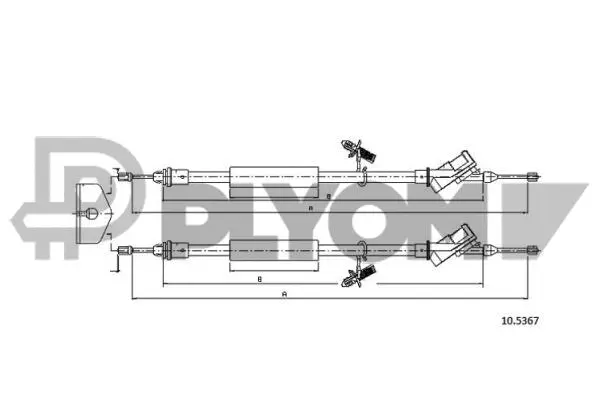 Cable Pull, parking brake (P088076)