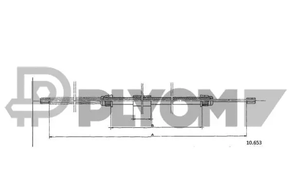 Cable Pull, parking brake (P762350)
