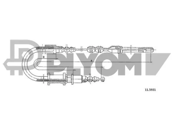 Cable Pull, parking brake (P487446)