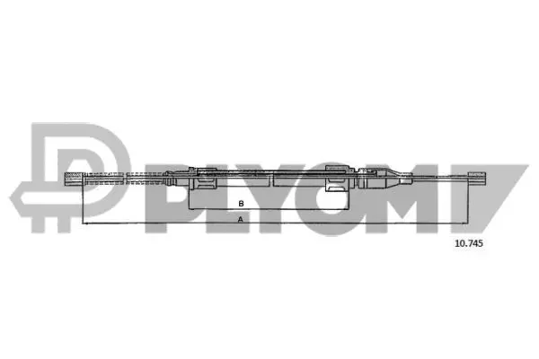 Cable Pull, parking brake (P763011)