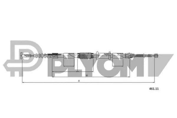 Cable Pull, parking brake (P019042)
