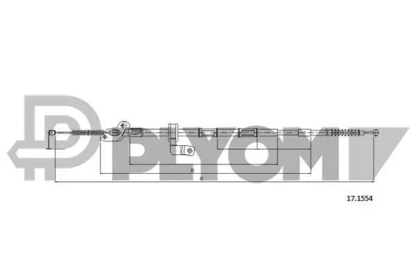 Cable Pull, parking brake (P708112)