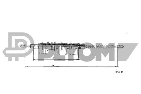 Cable Pull, parking brake (P765909)