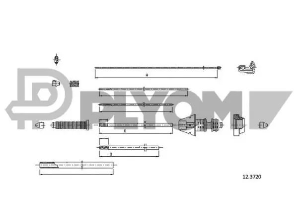 Cable Pull, parking brake (P761032)